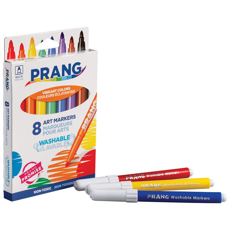 Prang Classic Art Markers, Washable, Bullet Tip, Assorted Colors, 8 Count - Image 3